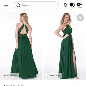 Azazie Chiffon Dark Green Bridesmaid Dress